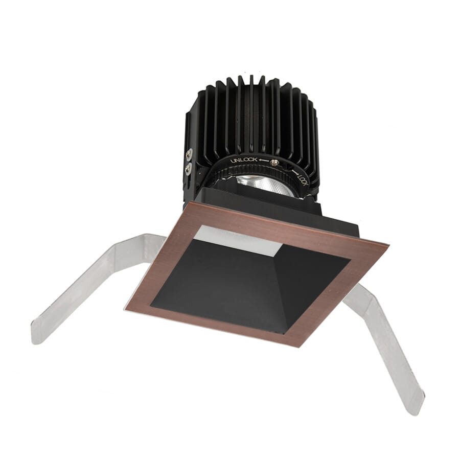 WAC Lighting Volta 1-Light Square Trim with LED Light Engine in Copper Bronze