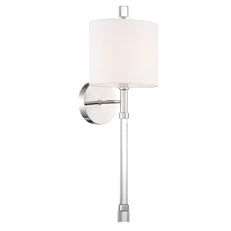 Crystorama Rachel Wall Sconce in Polished Nickel