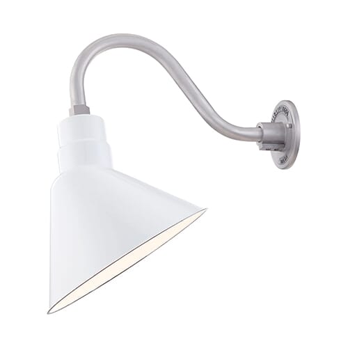 Millennium Lighting R Series 1-Light Angle Shade in White Porcelain