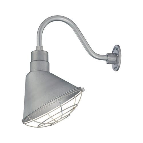 Millennium Lighting R Series 1-Light Angle Shade in Galvanized