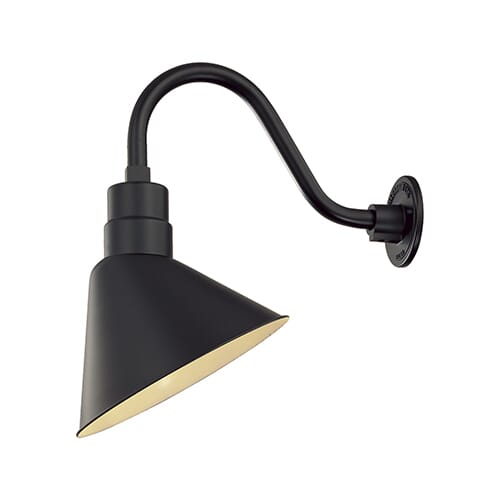 Millennium Lighting R Series 1-Light Angle Shade in Satin Black