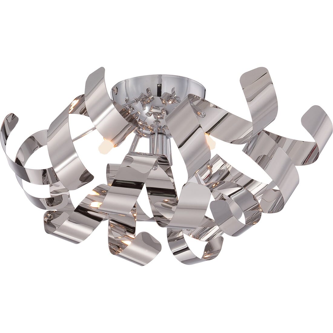 Quoizel Ribbons 4-Light 17" Ceiling Light in Polished Chrome