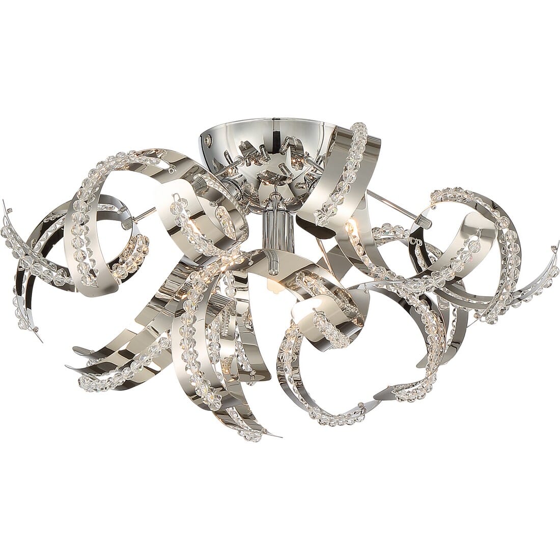 Quoizel Ribbons 4-Light 17" Ceiling Light in Crystal Chrome