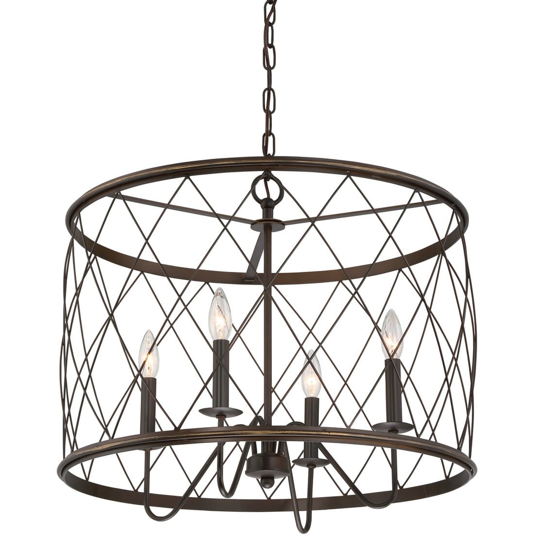 Quoizel Dury 4-Light 23" Pendant Light in Palladian Bronze