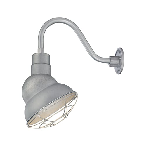 Millennium Lighting R Series 1-Light Emblem Shade in Galvanized