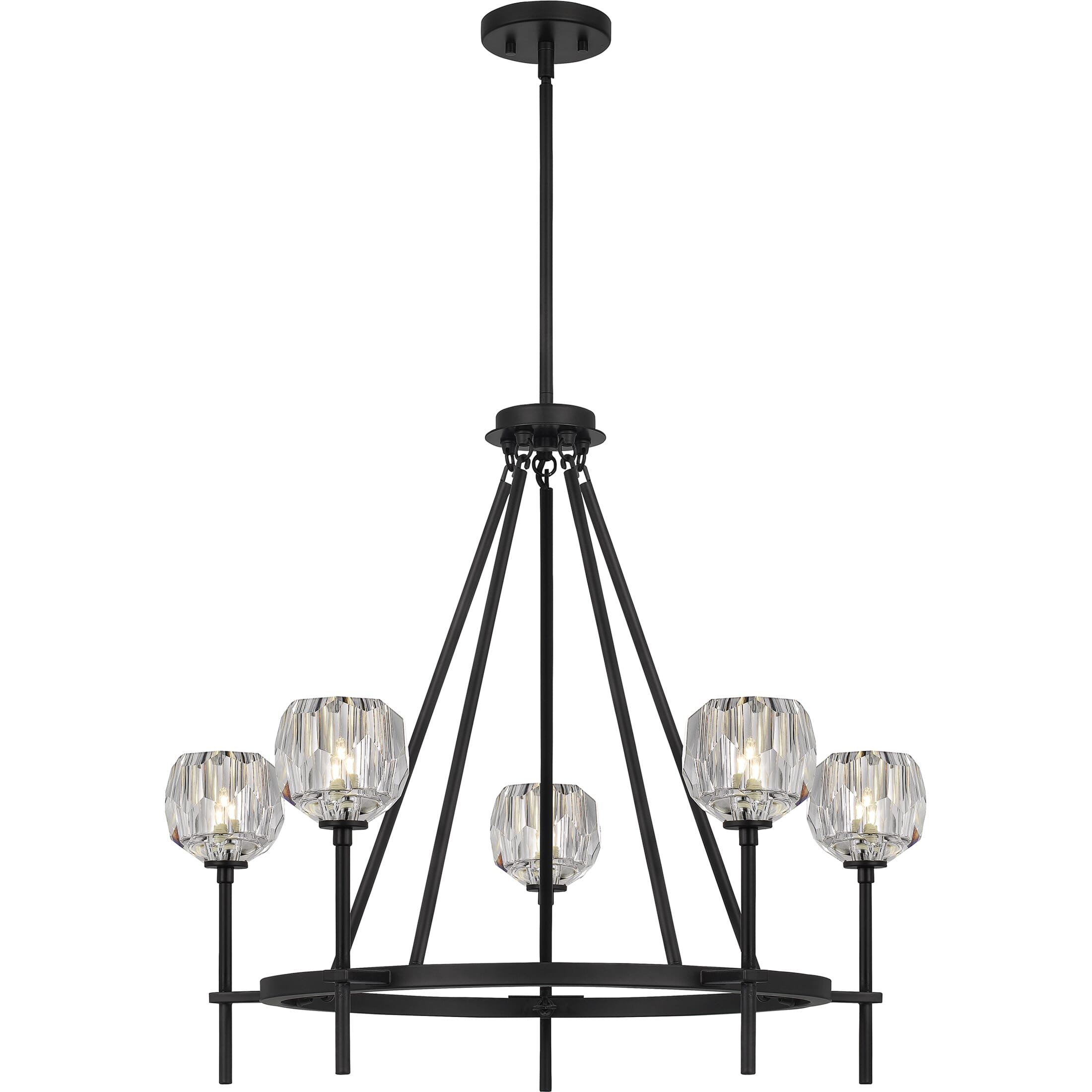 Quoizel Regalia 5-Light 25" Transitional Chandelier in Matte Black