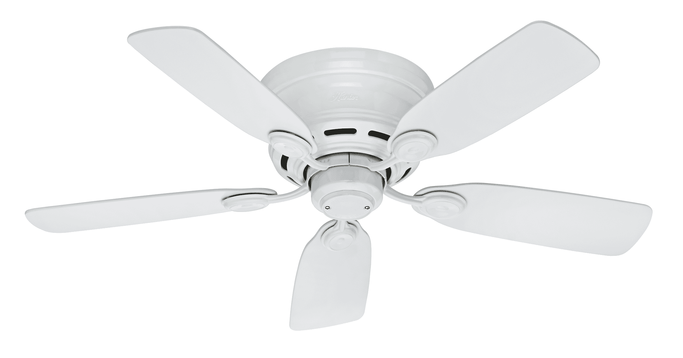 Hunter Low Profile IV 42" Indoor Flush Mount Ceiling Fan in White