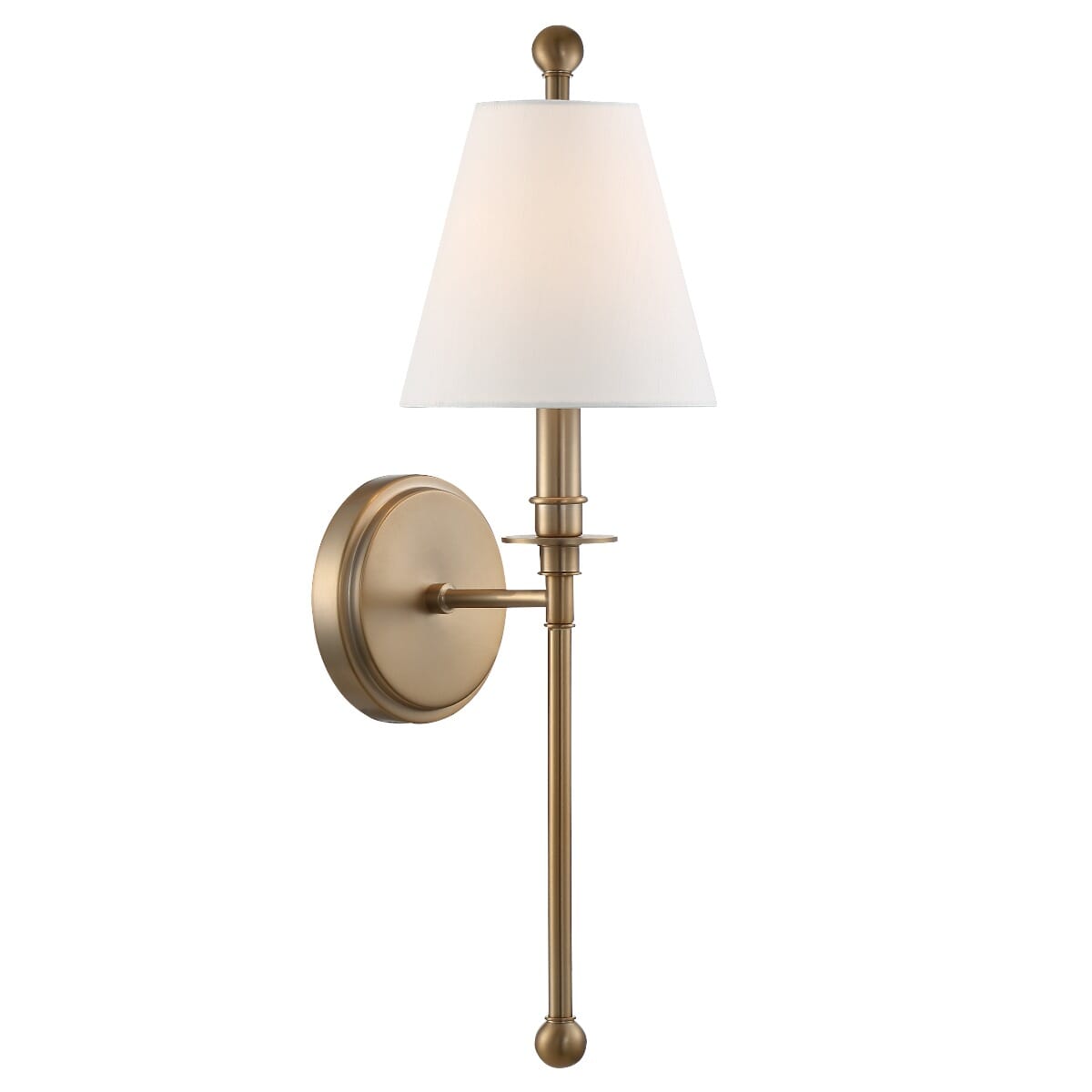 Crystorama Riverdale 15" Adjustable Wall Sconce in Aged Brass