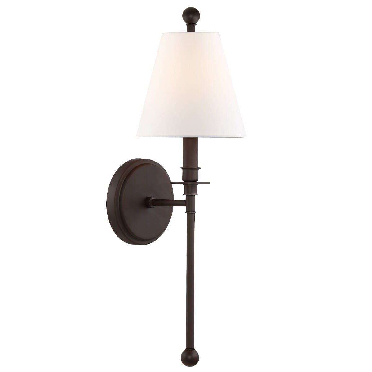 Crystorama Riverdale 15" Adjustable Wall Sconce in Dark Bronze