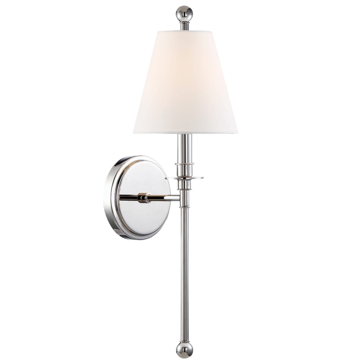 Crystorama Riverdale 15" Adjustable Wall Sconce in Polished Nickel