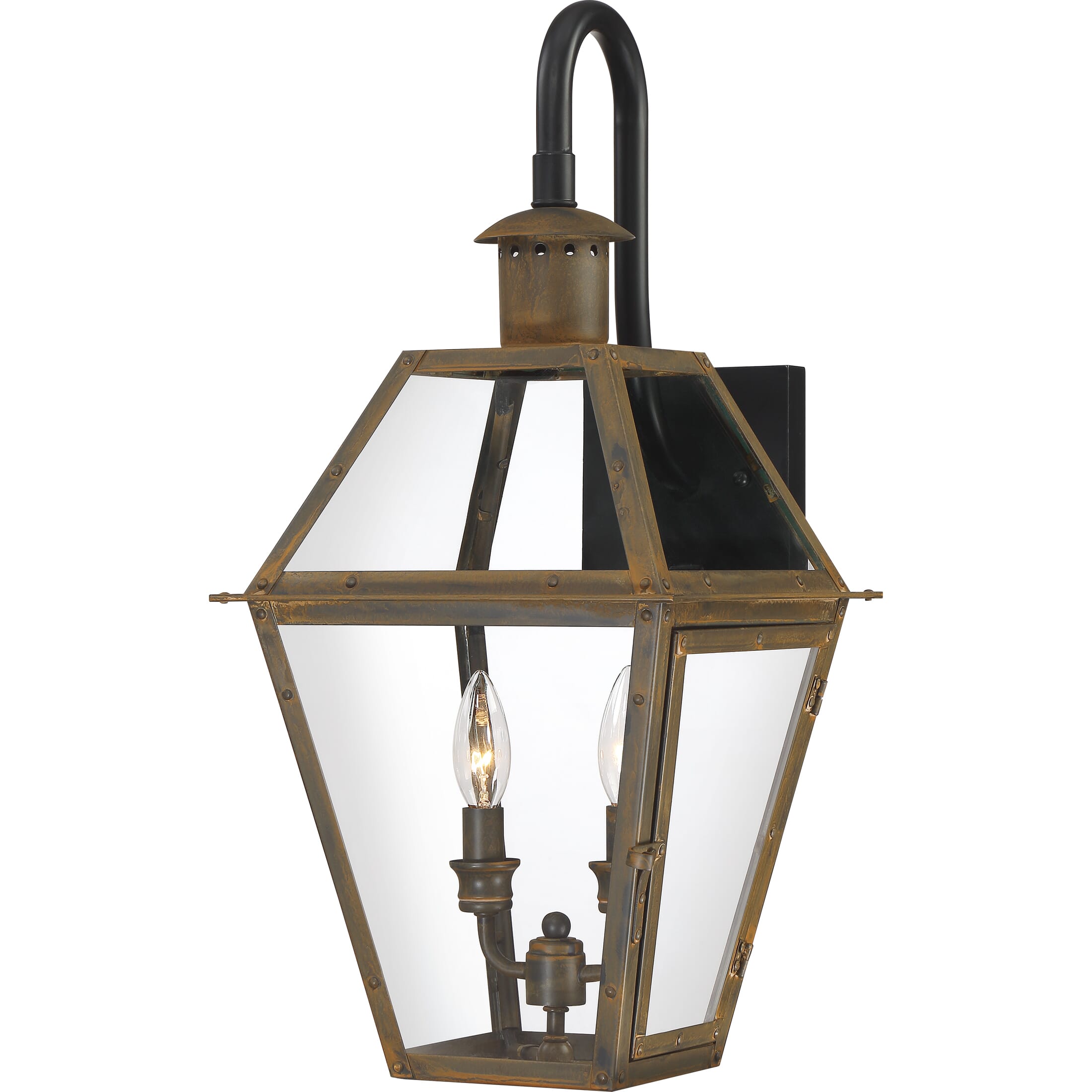 Quoizel Rue De Royal 2-Light 11" Outdoor Hanging Light in Industrial Bronze