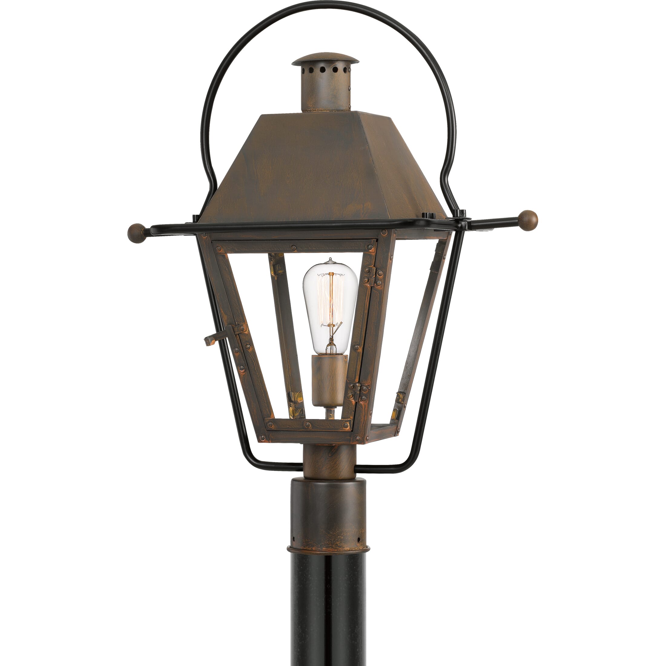 Quoizel Rue De Royal 18" Outdoor Post Light in Industrial Bronze