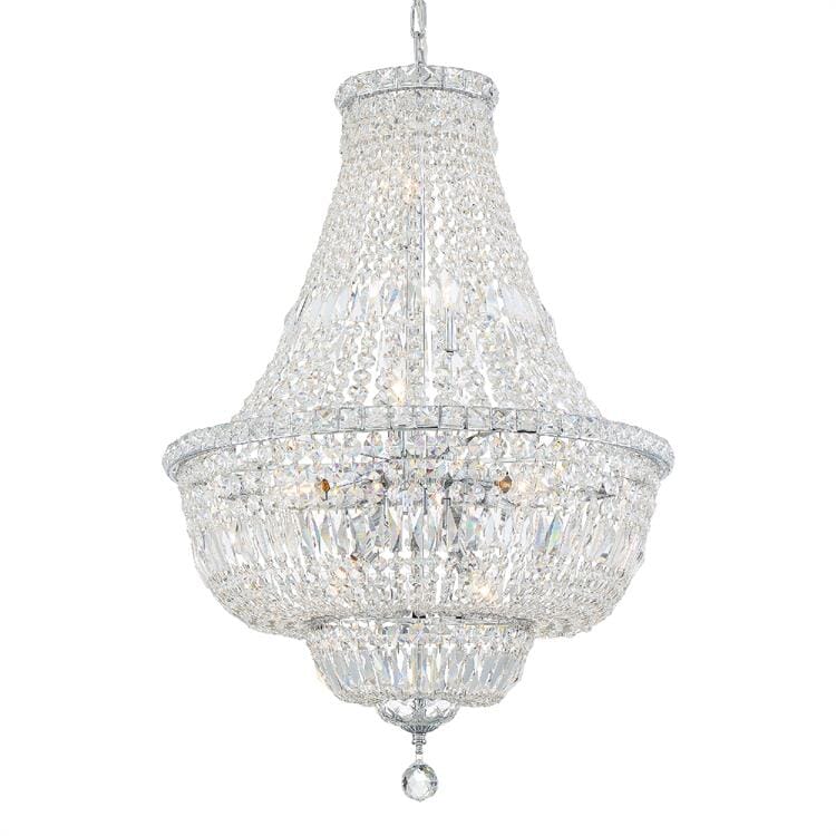 Crystorama Rosyln 9-Light Hand Cut Crystal Crystal Chandelier in Polished Chrome