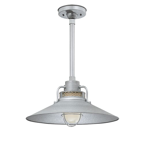 Millennium Lighting R Series 1-Light Railroad Shade in Galvanized