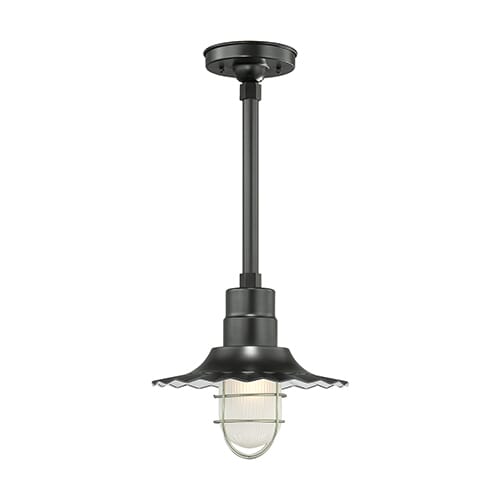 Millennium Lighting R Series 1-Light Radial Wave Shade in Satin Black