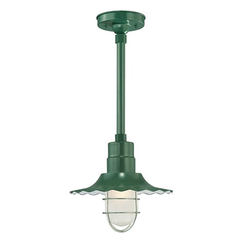 Millennium Lighting R Series 1-Light Radial Wave Shade in Satin Green