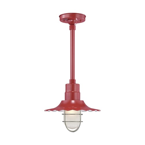 Millennium Lighting R Series 1-Light Radial Wave Shade in Satin Red