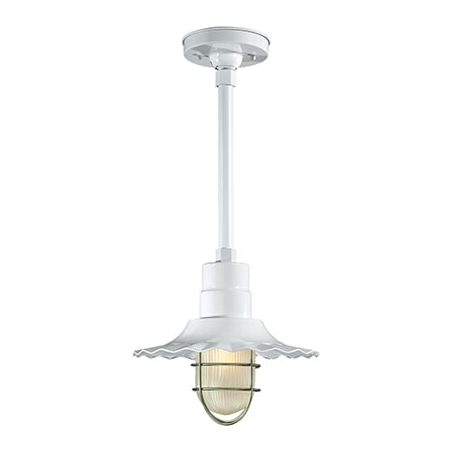 Millennium Lighting R Series 1-Light Radial Wave Shade in White