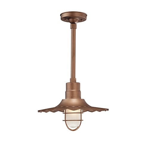 Millennium Lighting R Series 1-Light Radial Wave Shade in Copper