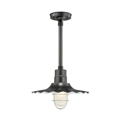 Millennium Lighting R Series 1-Light Radial Wave Shade in Satin Black