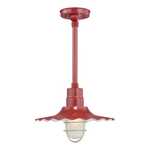 Millennium Lighting R Series 1-Light Radial Wave Shade in Satin Red