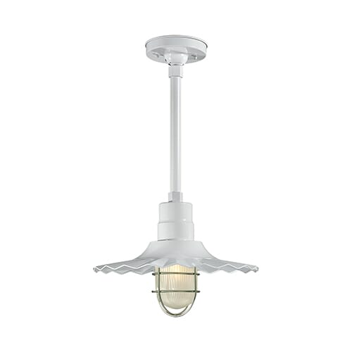 Millennium Lighting R Series 1-Light Radial Wave Shade in White