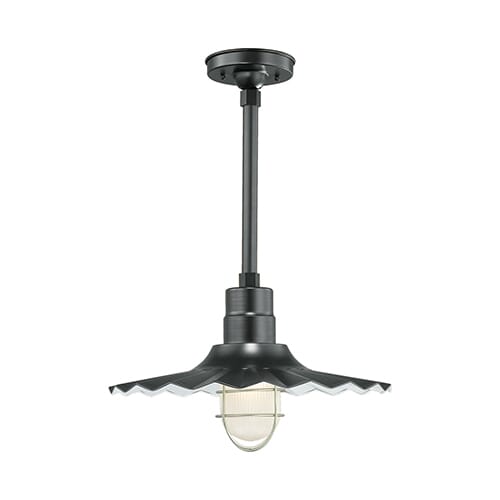 Millennium Lighting R Series 1-Light Radial Wave Shade in Satin Black