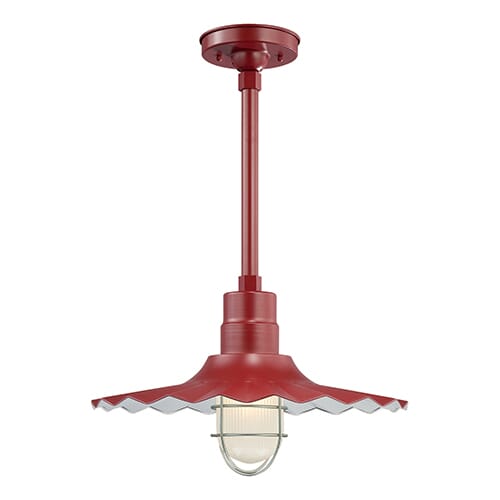 Millennium Lighting R Series 1-Light Radial Wave Shade in Satin Red