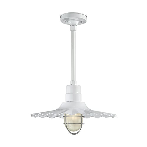 Millennium Lighting R Series 1-Light Radial Wave Shade in White