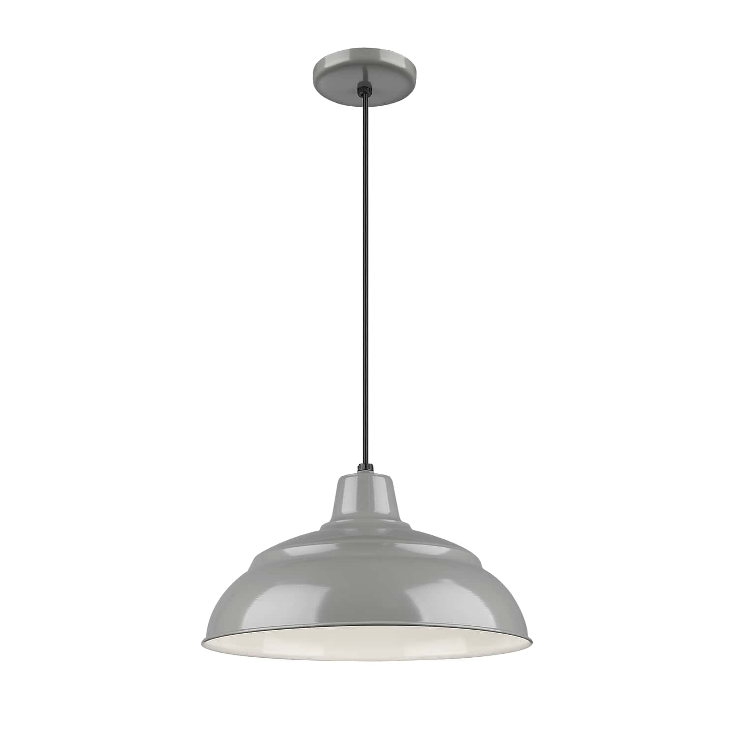 Millennium Lighting R Series 1-Light 14" Cord-Hung Pendant in Gray