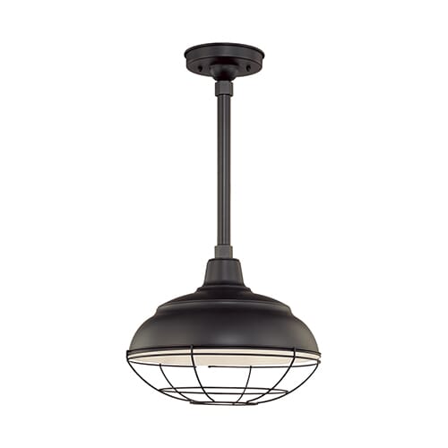 Millennium Lighting R Series 1-Light Warehouse Shade in Satin Black