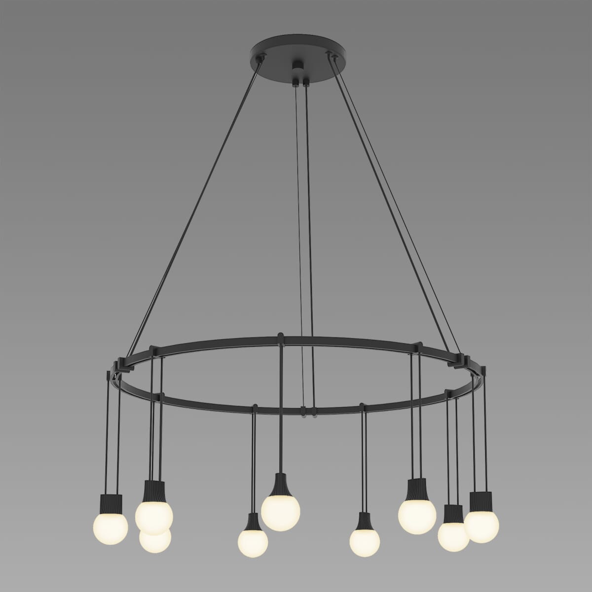 Sonneman SuspendersÂ® 9-Light Track Lighting in Satin Black