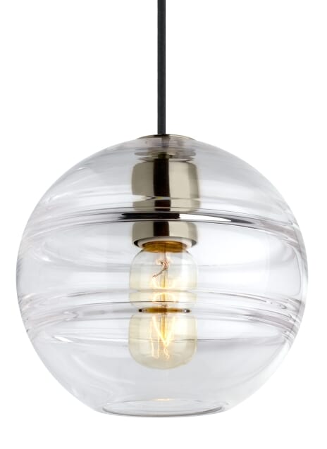 Tech Sedona 7" Pendant Light in Satin Nickel and Clear