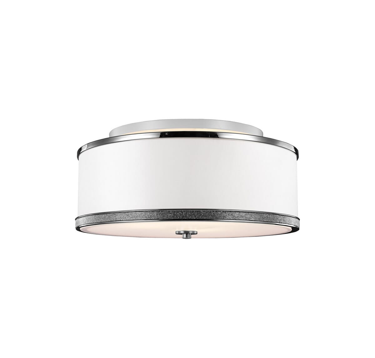 Feiss Pave 3-Light Indoor Semi-Flush Mount in Polished Nickel