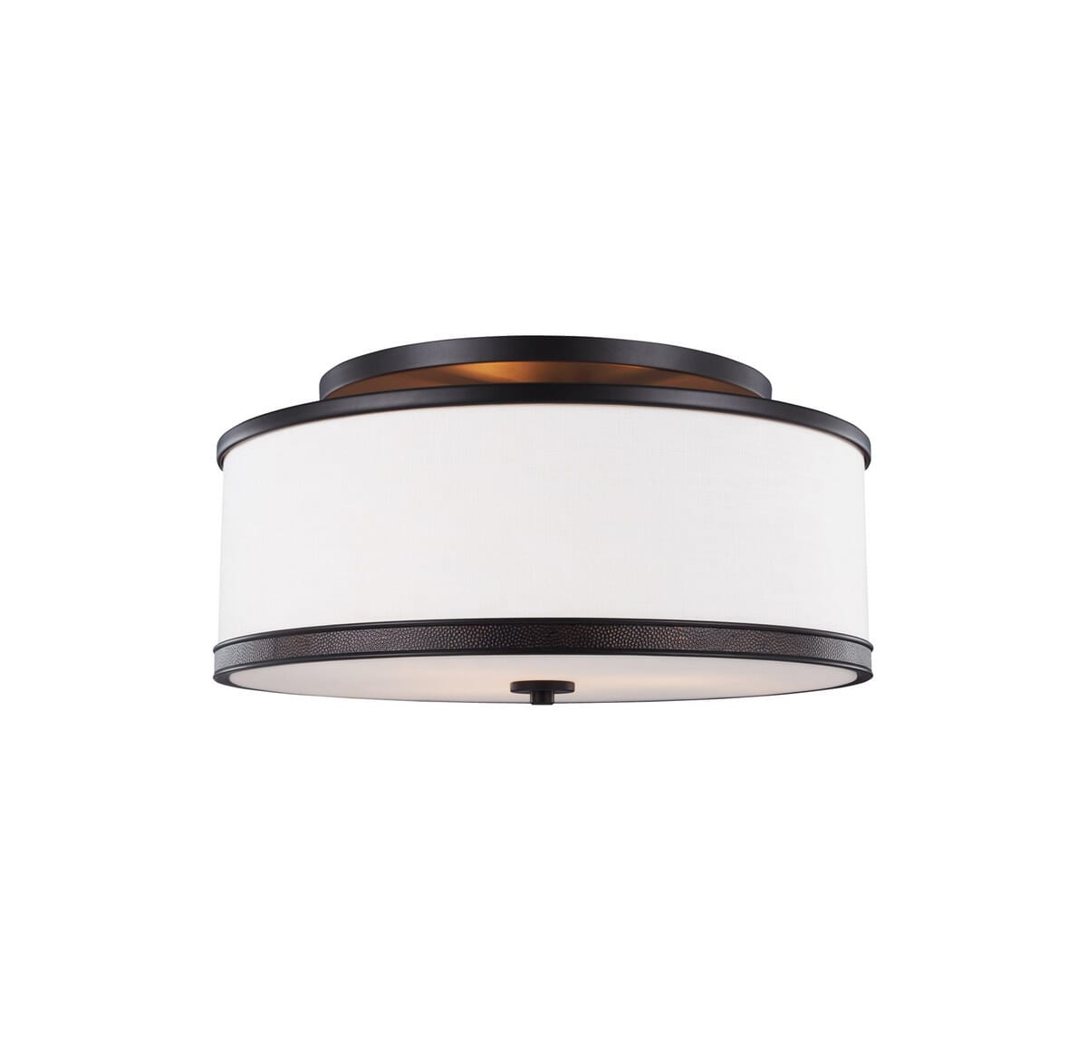 Feiss Marteau Drum Ceiling Light in Oil Rubbed Bronze