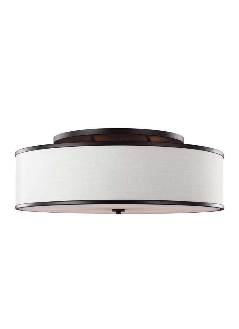 Feiss Lennon 30.25" 5-Light Semi-Flush Mount in Oil Rubbed Bronze