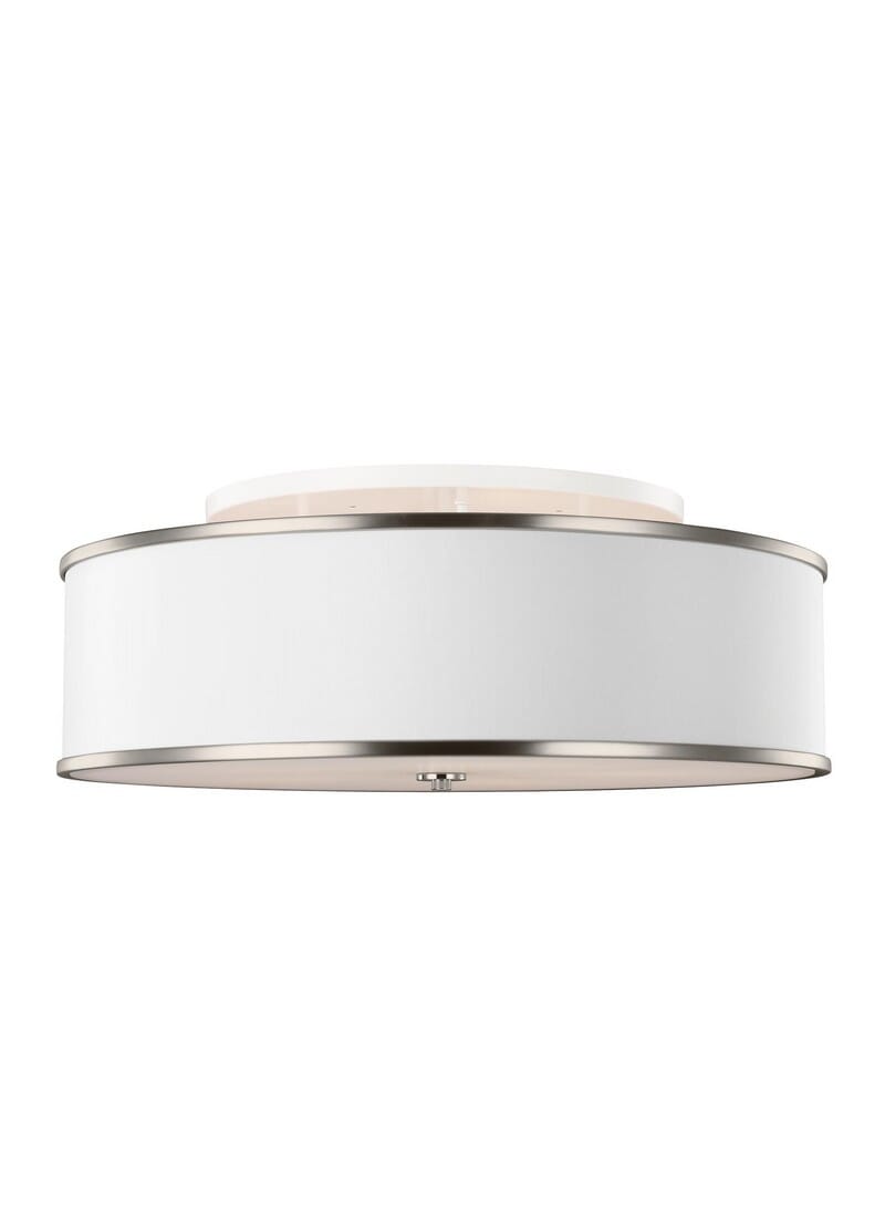 Feiss Lennon 30.25" 5-Light Semi-Flush Mount in Satin Nickel