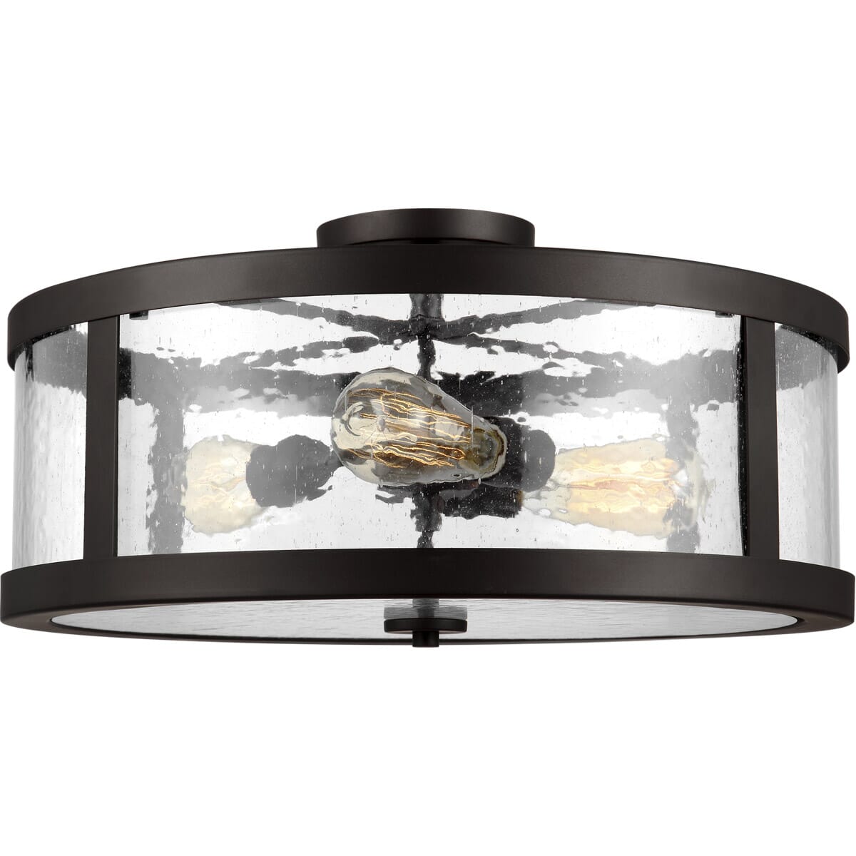 Feiss Harrow Glass Ceiling Light in Oil Rubbed Bronze