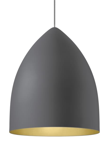 Tech Signal 20" Pendant Light in Rubberized Gray/Gold