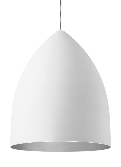 Tech Signal 20" Pendant Light in Rubberized White/Platinum