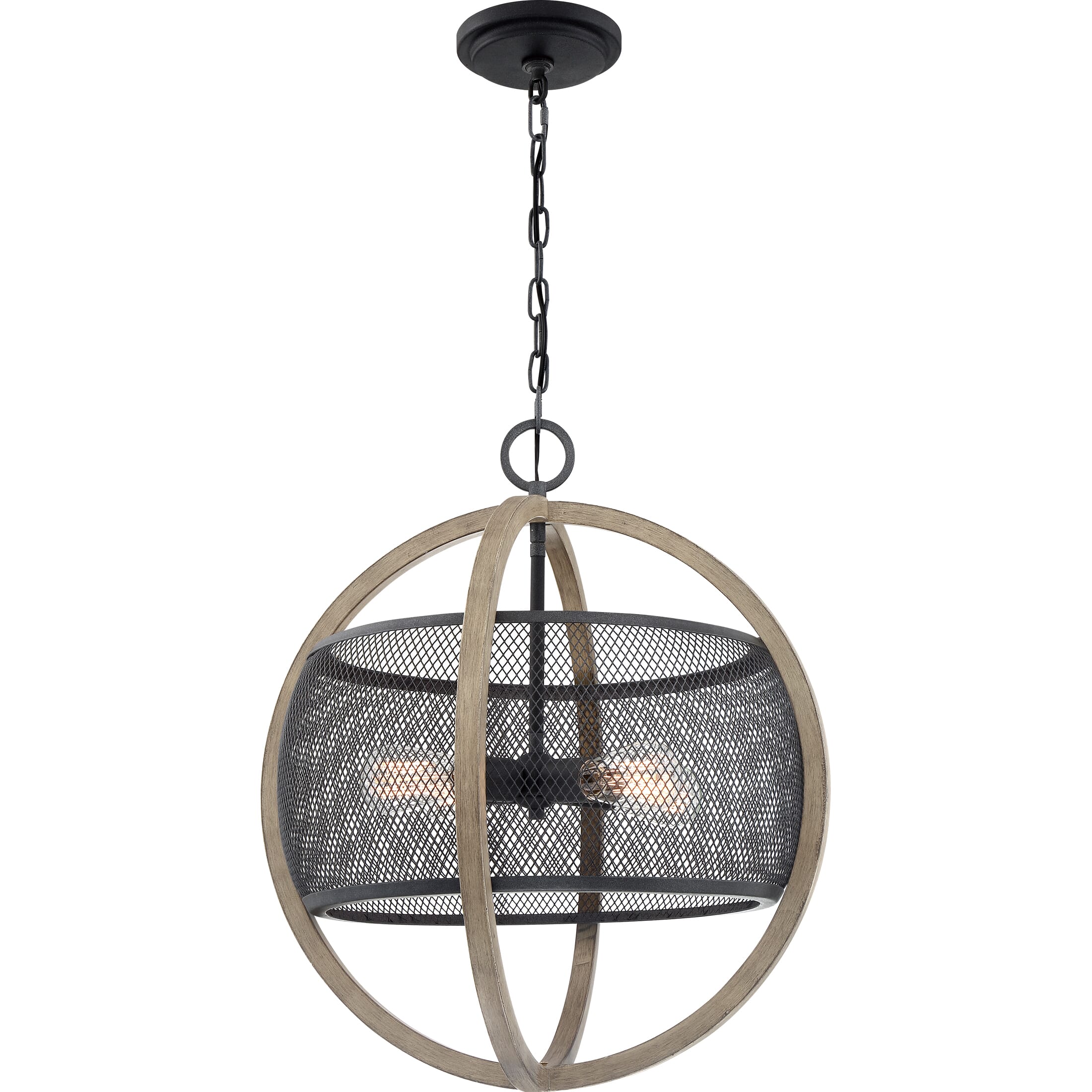 Quoizel Slater 4-Light 20" Pendant Light in Mottled Black