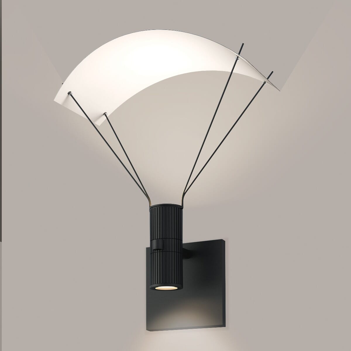 Sonneman SuspendersÂ® Wall Sconce in Satin Black