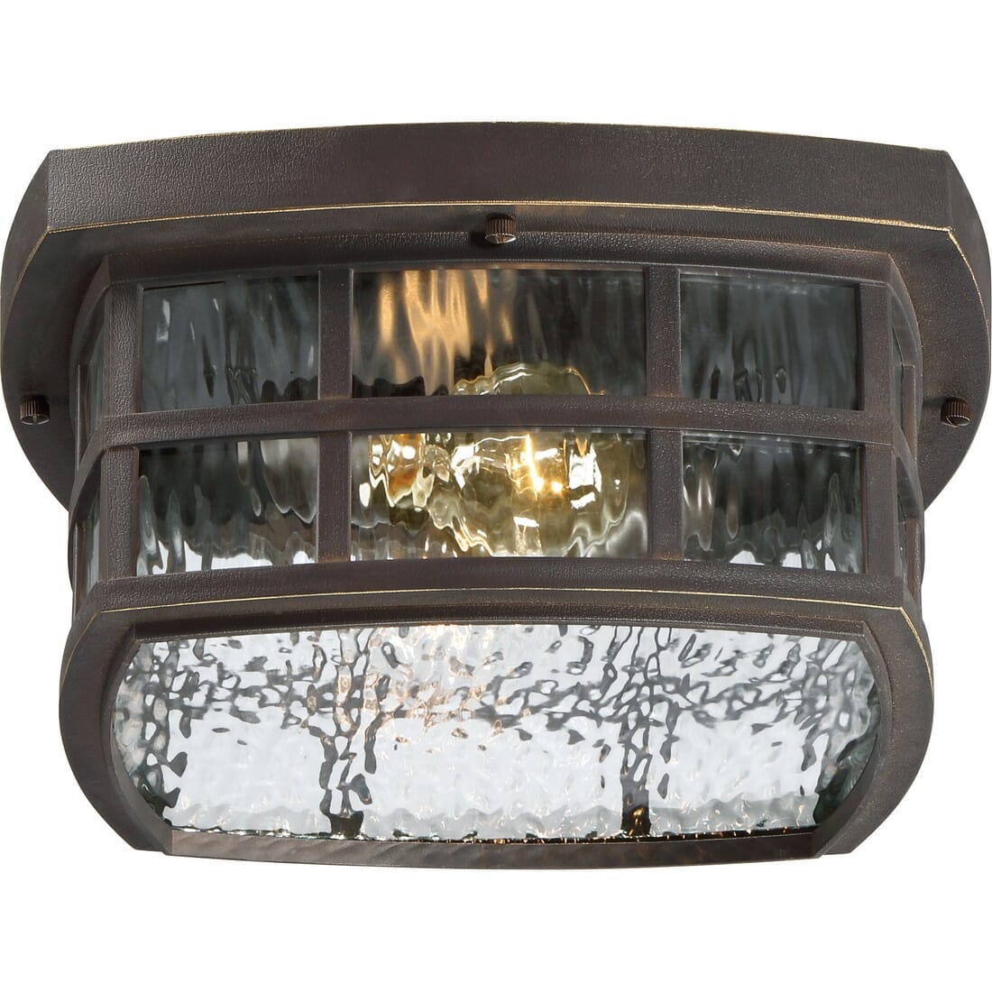 Quoizel Stonington 2-Light 12" Outdoor Ceiling Light in Palladian Bronze