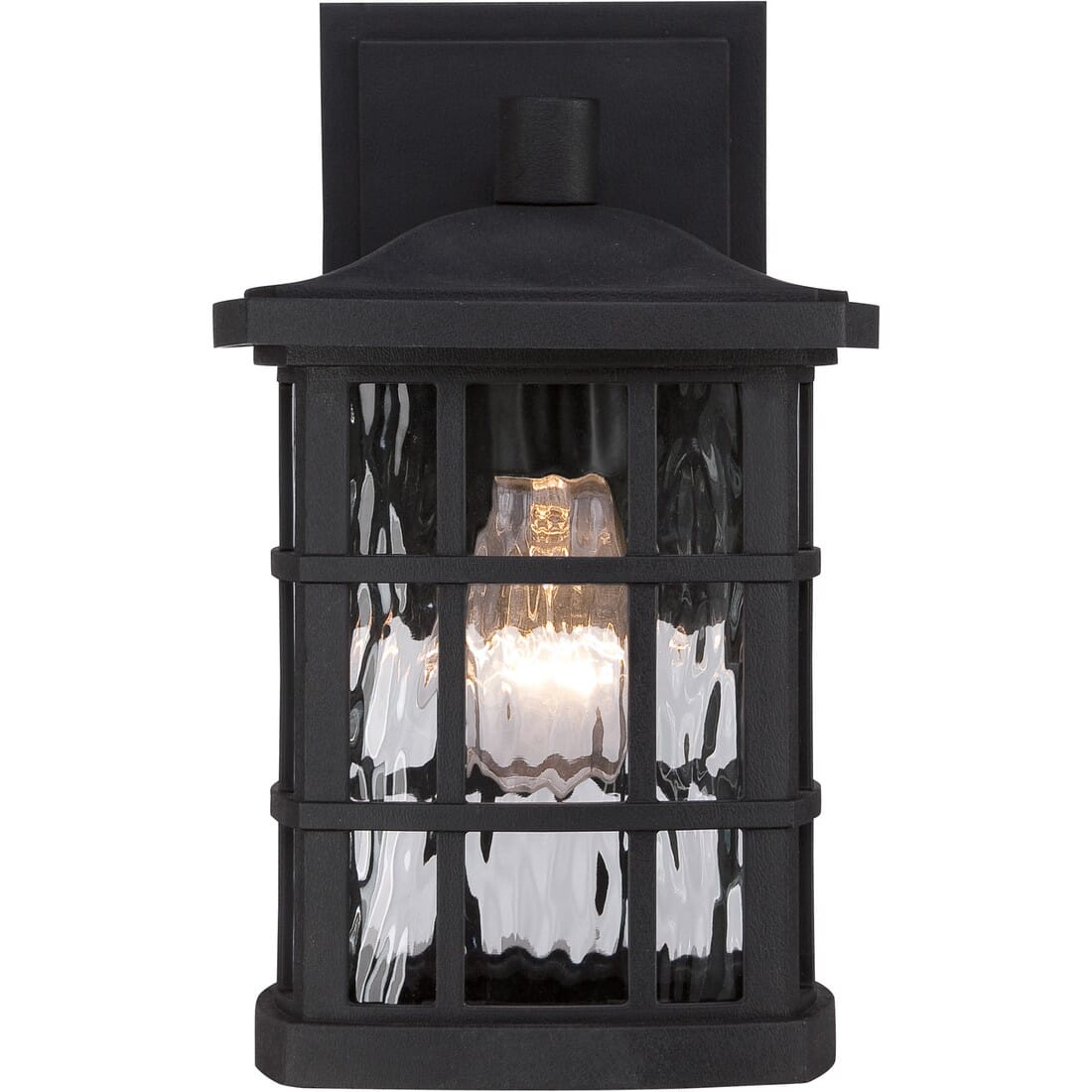 Quoizel Stonington 7" Outdoor Wall Lantern in Mystic Black