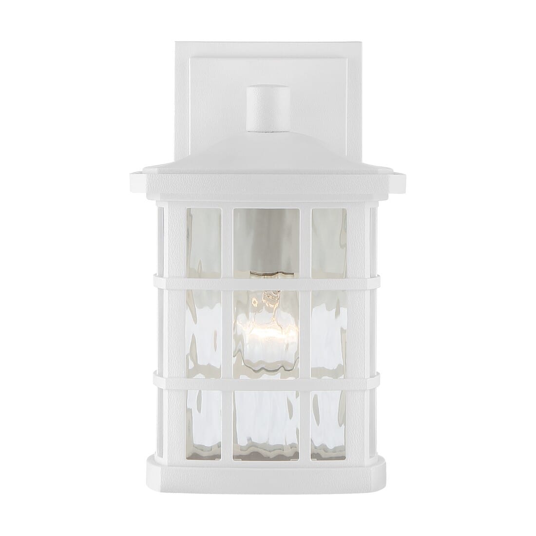 Quoizel Stonington 7" Outdoor Wall Lantern in White Lustre