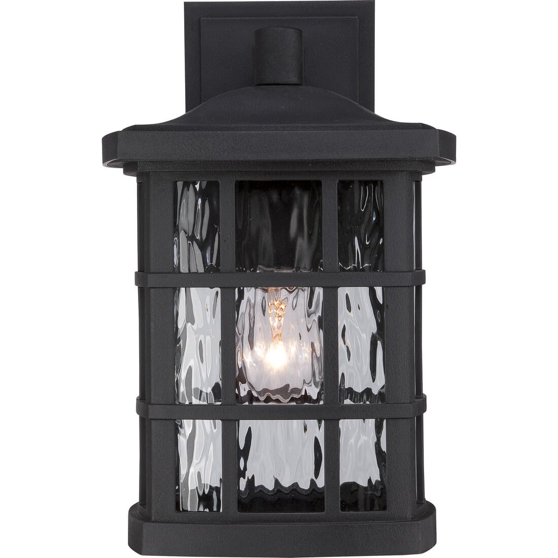 Quoizel Stonington 8" Outdoor Wall Lantern in Mystic Black