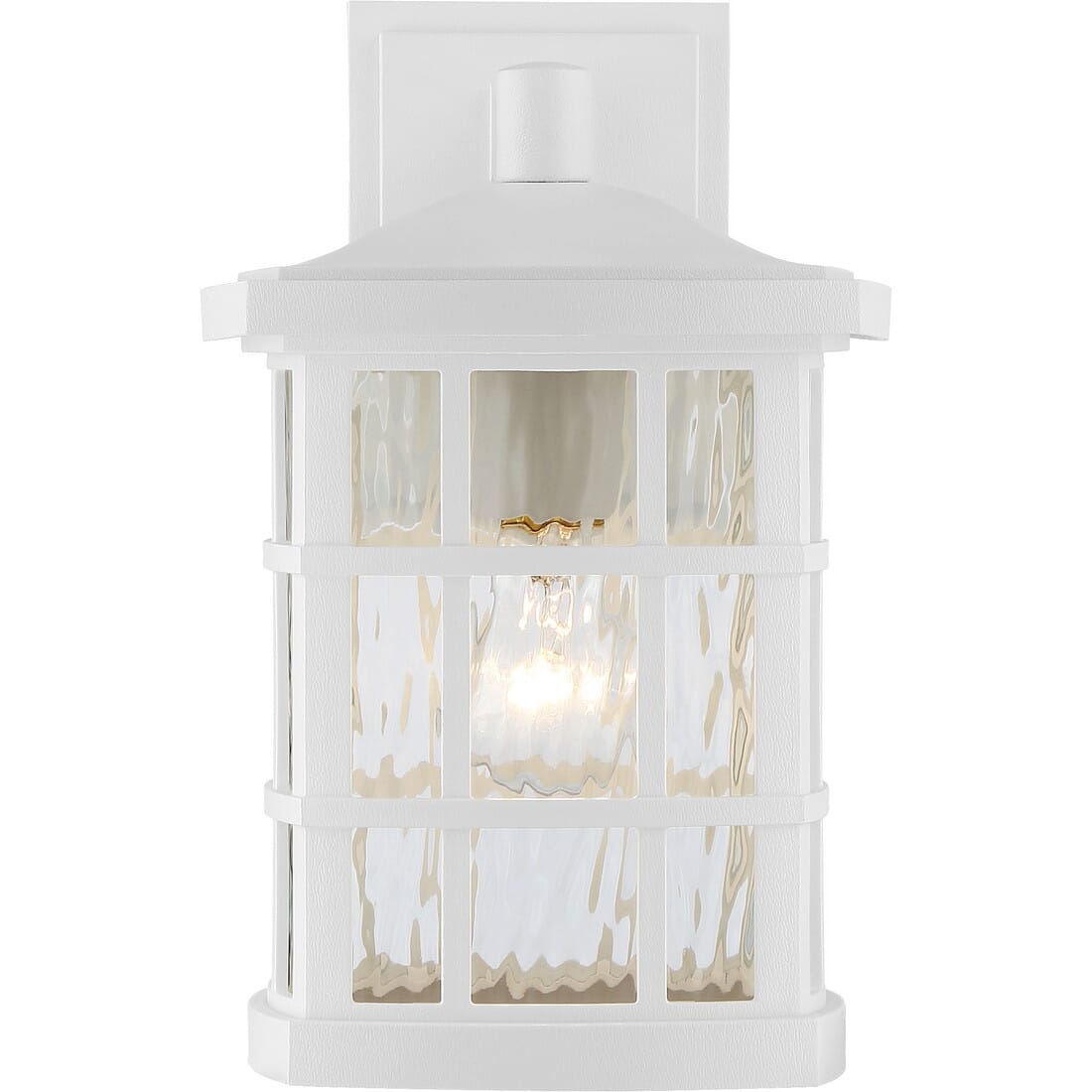 Quoizel Stonington 8" Outdoor Wall Lantern in White Lustre