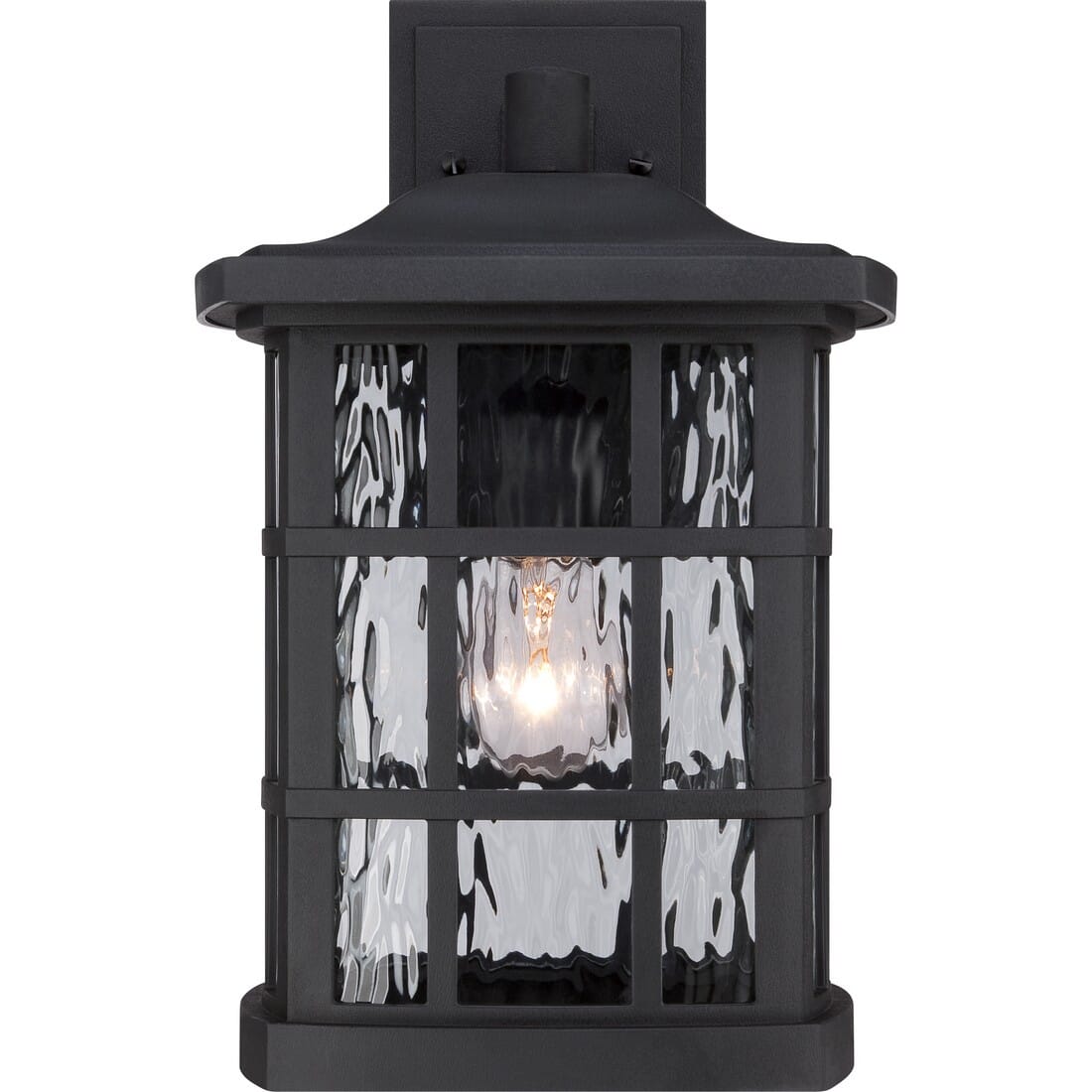 Quoizel Stonington 10" Outdoor Wall Lantern in Mystic Black