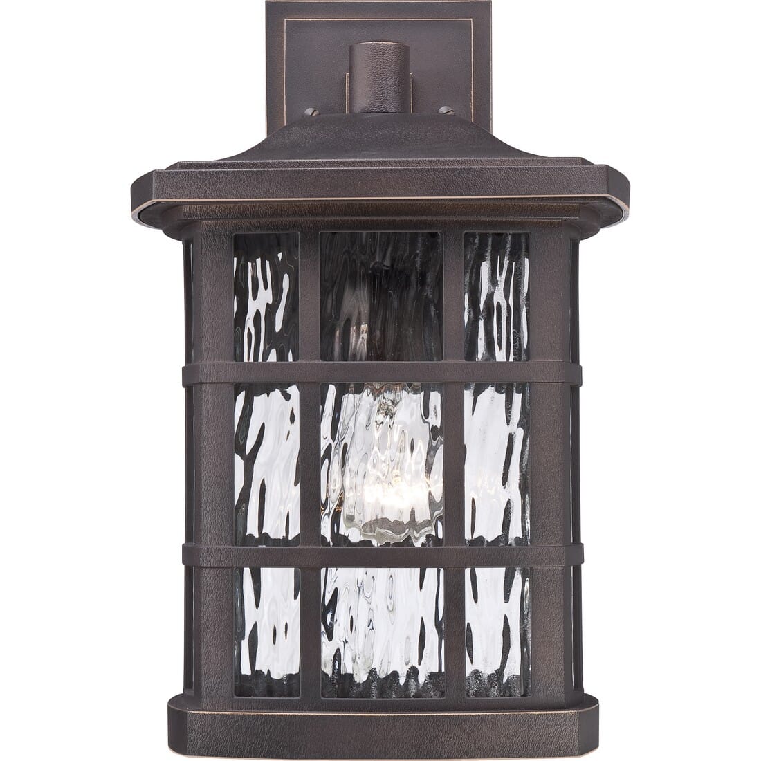 Quoizel Stonington 10" Outdoor Wall Lantern in Palladian Bronze