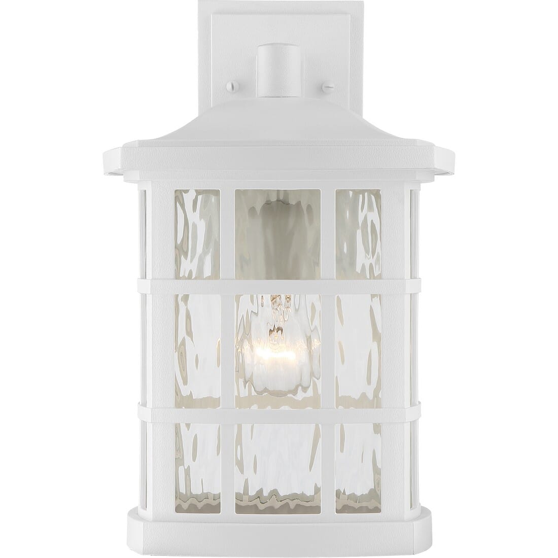 Quoizel Stonington 10" Outdoor Wall Lantern in White Lustre